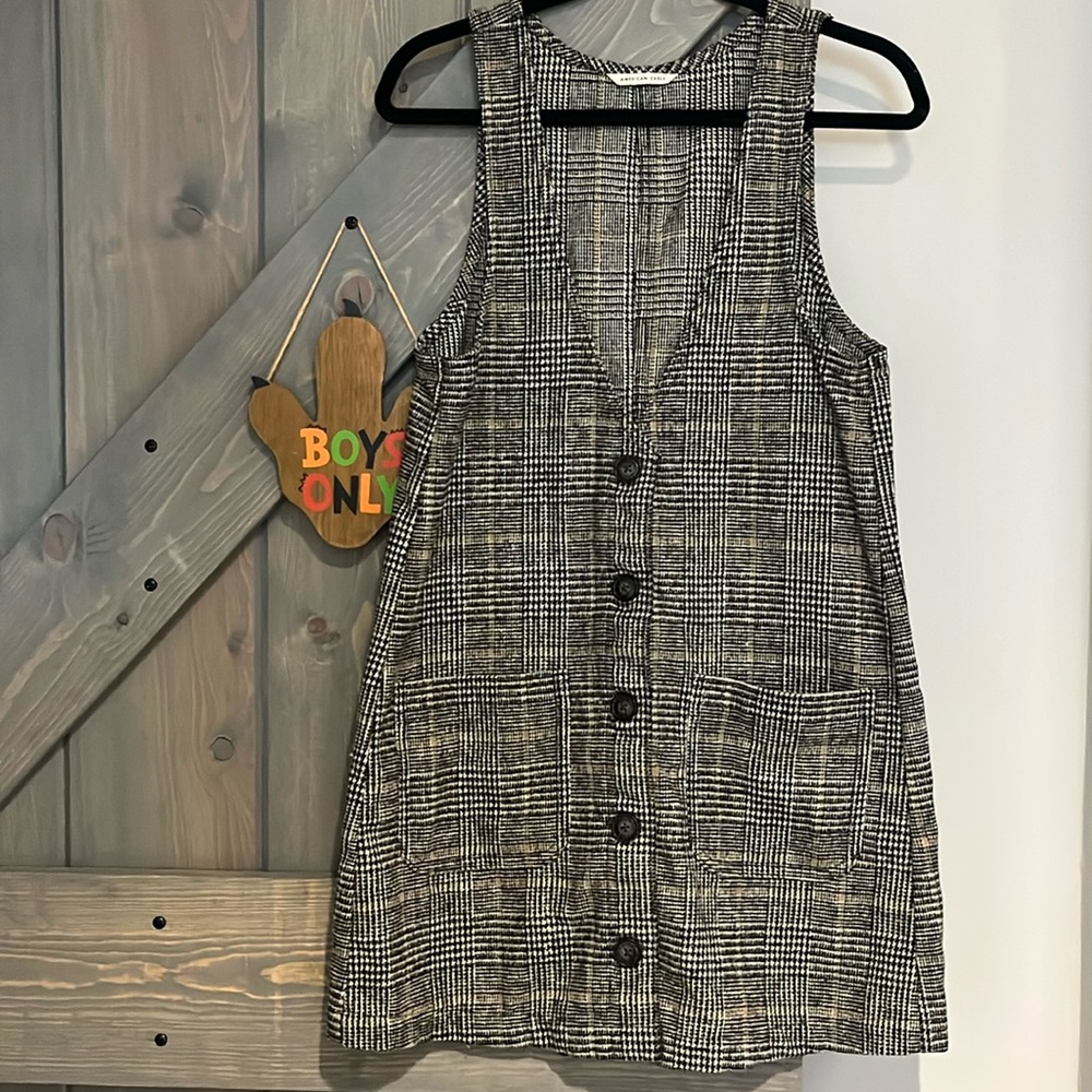 Plaid vest or vest dress